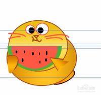 吃瓜猫咪简笔画,简笔画中的趣味瞬间