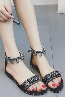 仙女网红水晶跟凉鞋图片,水晶仙女网红凉鞋潮流解析